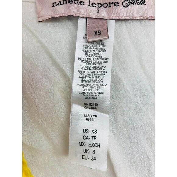 Nanette Lepore Swim Womens Boho Cover‎ up Dress White Size Xs Embroidered Tassel - Picture 10 of 14